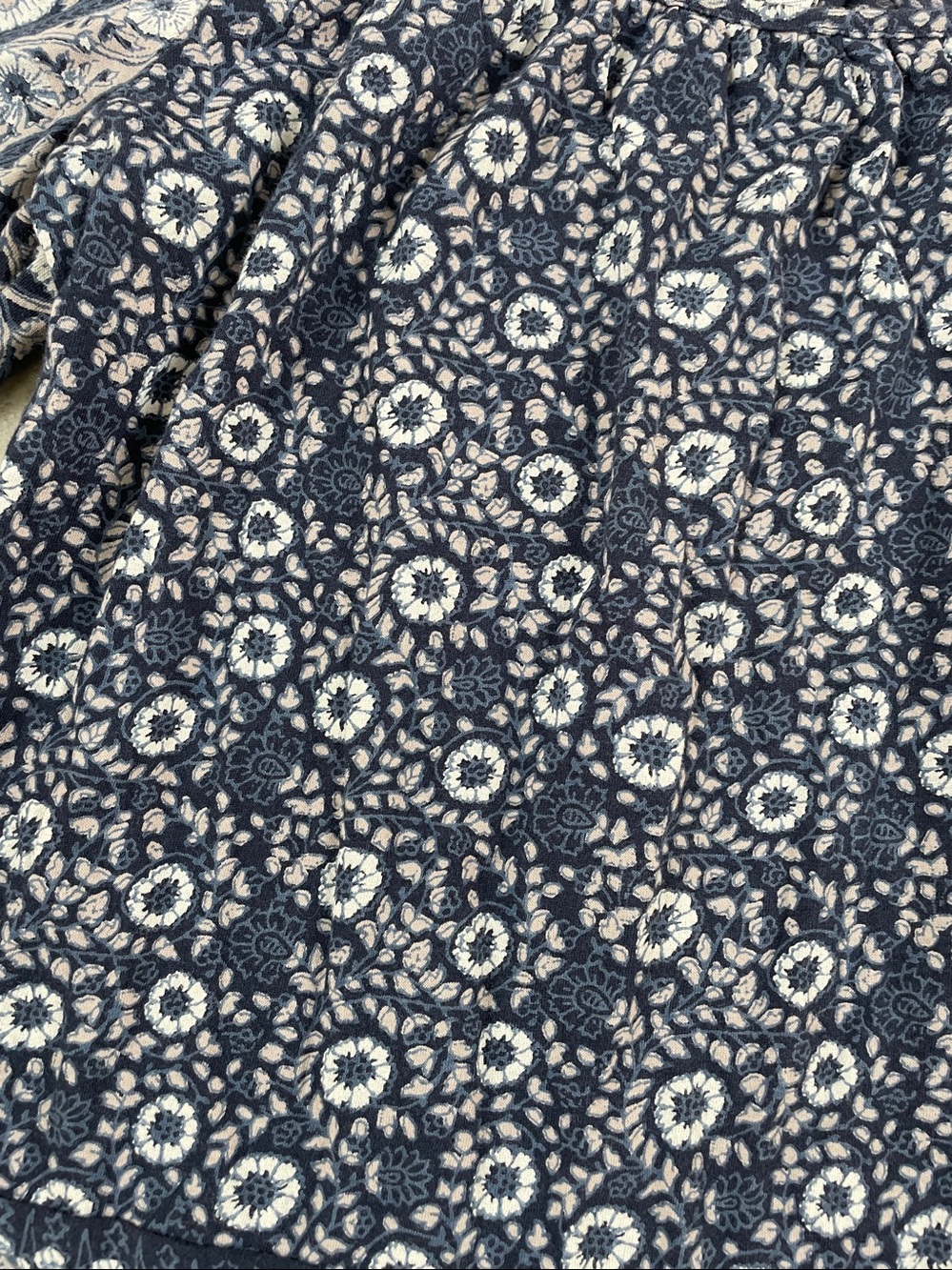 Lucky Brand Puff Sleeve Blue Boho Top - Picture 3 of 6